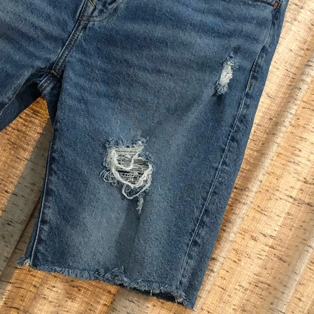 American Eagle Outfitters Easy Flex Distressed Denim Shorts